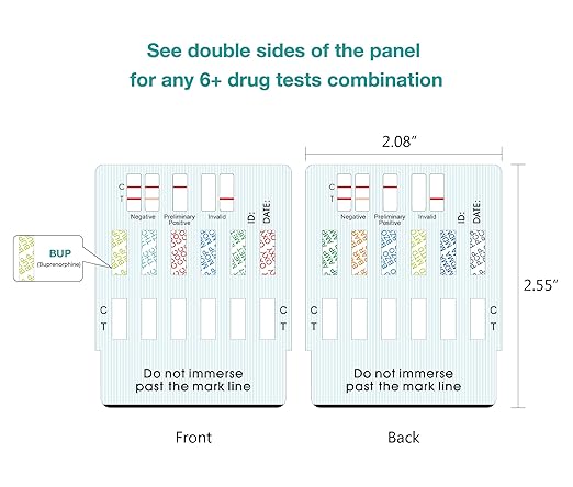 Easy@Home 12 Panel Instant Drug Test Kits Including BUP, Sensitive OPI 300 - Testing Marijuana (THC), BUP,COC,MOP/OPI300, AMP,BAR,BZO,MDMA,MET/mAMP, MTD, OXY,PCP #EDOAP-6125B - 5 Pack