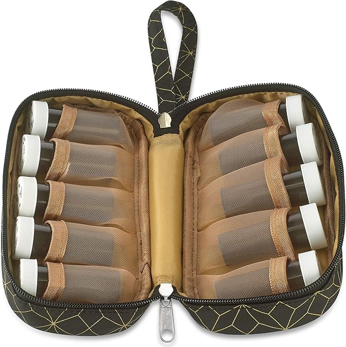 Pill Case and Pills Bottle Organizer - Weekly and Daily Medicine Container Carrier Tote Bag for Weekly Pill Bottles with 3 Extra Daily Bottles