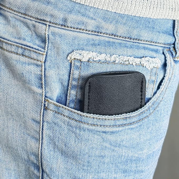 Birth Control Pill Case Holder for Mini Pill Packets 5cm x 11cm (Black)