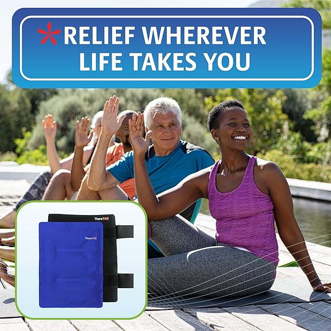 Reusable Ice Packs for Injuries – 14 x 11 Flexible Gel Ice Pack for Knee, Back, Shoulder Pain Relief, Soft Cold Compress for Swelling, Hot & Cold Therapy