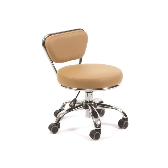 MAYAKOBA Nail Salon Pedicure Stool Pedicure Chair Dayton Cashmere Pneumatic, Adjustable 13" to 15", Rolling Salon Furniture & Equipment