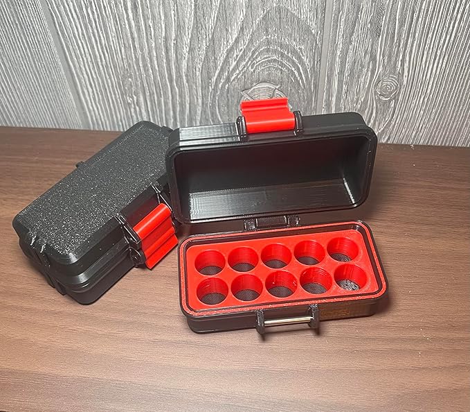 CG3D Laser Works 3ml Vial Case, Vial Holder for Insulin Vials and Peptide Vials, Holds 10 Vials, 3ml Vial Storage Box for Refrigerator Storage and Travel (Black)