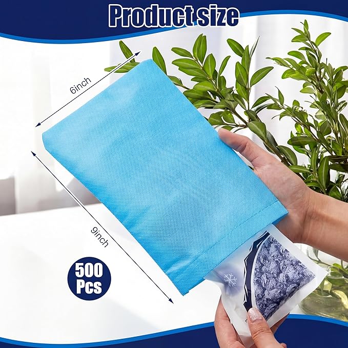 Tatuo 50 Pcs Disposable Hot Cold Pack Sleeves Non Woven Disposable Ice Pack Sleeve Protective Cover for Hot and Cold Bags (6 x 9 Inch)