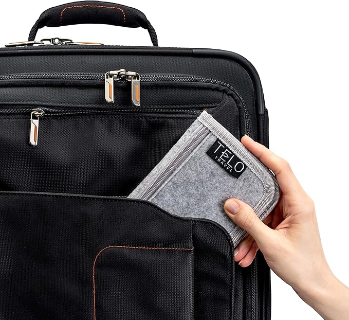 AM/PM Bi-Folding Pill Organizer + Supplement Case for OTC Medicine, Prescription + Vitamins - 14 Labeled Monday-Sunday Slide Lock Pouches, Grey Travel Pill Case
