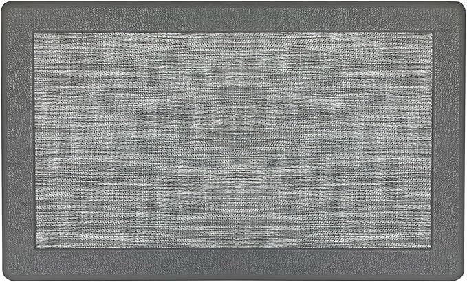 Anti-Fatigue Floor Comfort Mat - 18 x 30 Inch (Clarke Grey) - Non-Slip Kitchen Mats for Floor - Easy to Clean Cushioned Standing Mat for Bathroom & Office Desk - Achim Home Décor