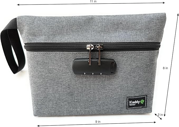 Kaddy Weekly AM/PM Secure Pill Organizer Box, (7-Day / 4-Times-A-Day) Portable Travel with Large Compartments for Medication, Supplements and Vitamins, 3 Digit Lock for Safety