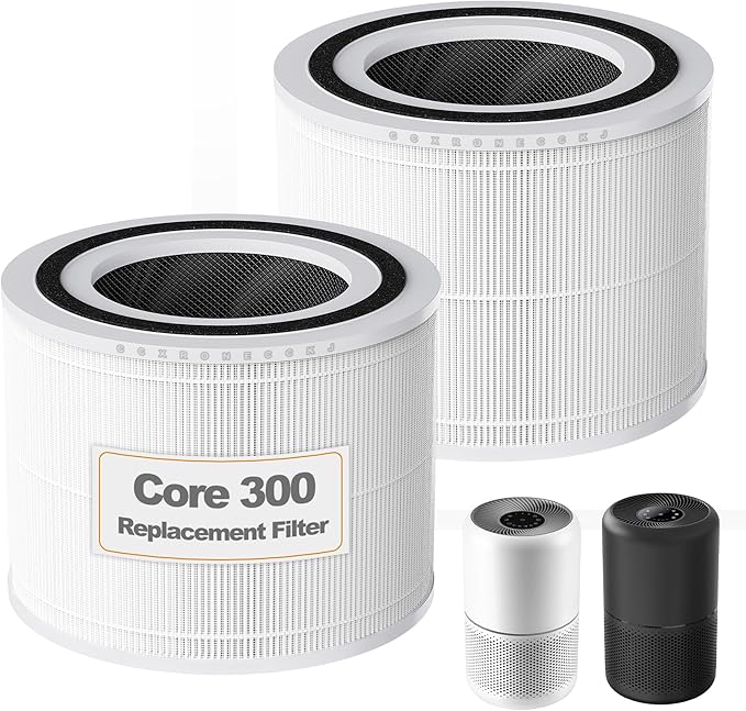 Core 300-RF Replacement Filter for LEVOIT Core 300, Core300-P, Core 300S VortexAir Air Purifier, 3-in-1 HEPA Activated Carbon