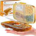 Travel Pill Organizer Medicine Dispenser - Moisture-Proof Pill Boxes and Organizer - Portable Vitamin Container Holder - 8 Large Compartments for Medication and Supplements