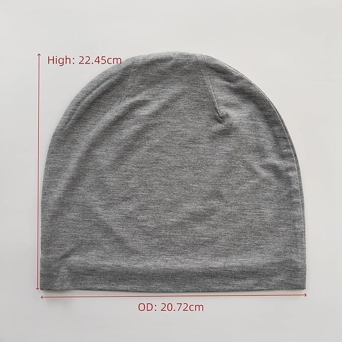 Amradield Faraday Silver Fiber Skull Hat Elasticity Cotton Beanies Slouch Cap Shielding RF Radiation Knit Cap Blocking Signal
