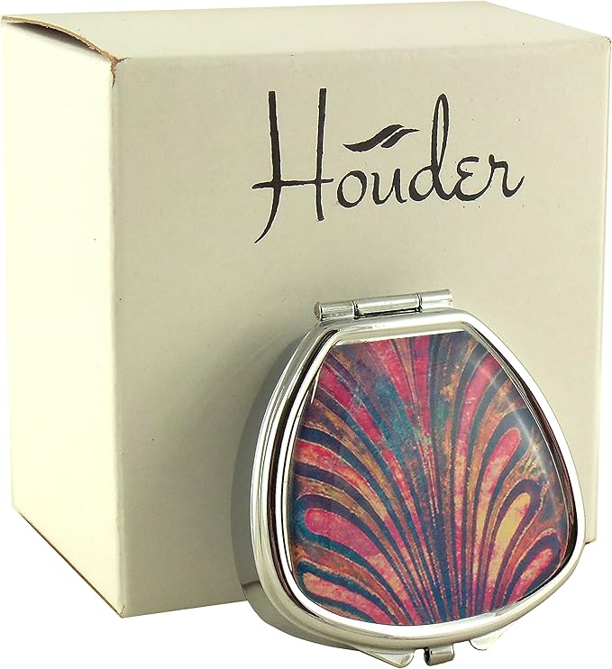 Designer Pill Box by Houder - Decorative Pill Case with Gift Box - Carry Your Meds in Style (Shell)