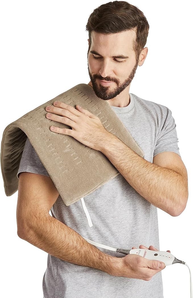 Sunbeam Premium Sunbeam Heating Pad with Compact Storage King Size Beige,(Pack of 6)