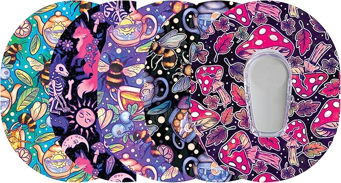 Glucomart Adhesive Patches for Dexcom G6 (5 Count) – Maximum Strength CGM Patches, Waterproof & Sweatproof, 10-Day+ Overpatch, Hypoallergenic Overlay (Enchanted Forrest)
