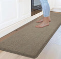 Kitchen Mats for Floor Cushioned Anti-Fatigue Kitchen Floor Mat Non Slip Kitchen Rugs for Floor Absorbent Foam Comfort Standing Mat for Front of Sink, Office, Laundry(Grey/Green, 17.3"x47")