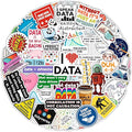 100Pcs Data Science Stickers for Water Bottle, Laptop, Phone - Funny Data Science Gifts for Scientist, Party Supplies - Gift for Women & Men