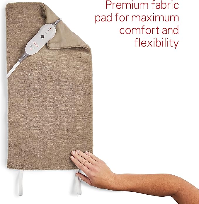 Sunbeam Premium Sunbeam Heating Pad with Compact Storage King Size Beige,(Pack of 6)