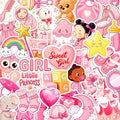 100Pcs Baby Girl Stickers for Shower, Scrapbooking - Newborn Stickers - Baby Girl Shower Party Supplies & Decoration, Gifts