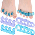 Dr. JK- ToePal Gel Toe Separator, 4 Pairs, Toe Spacers, Bunion Corrector, Blue & Purple