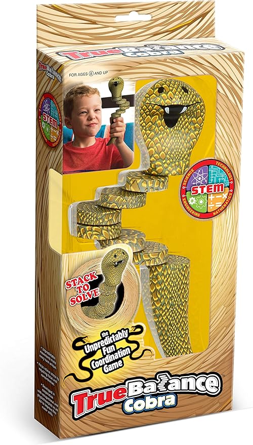 TrueBalance Cobra Version – Advanced Skill-Building Balance Toy for All Ages | Improves Focus, Coordination & Fine Motor Control | Great for STEM Learning, Therapy & Desk Fidget Fun