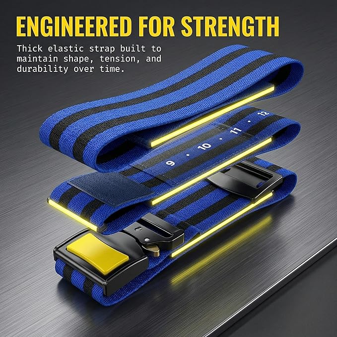 4Pack PRO Blood Flow Restriction Bands for Arms & Legs - Occlusion Training Bands, Gain Muscle Without Heavy Weight Lifting, Strong Elastic Strap & Quick-Release