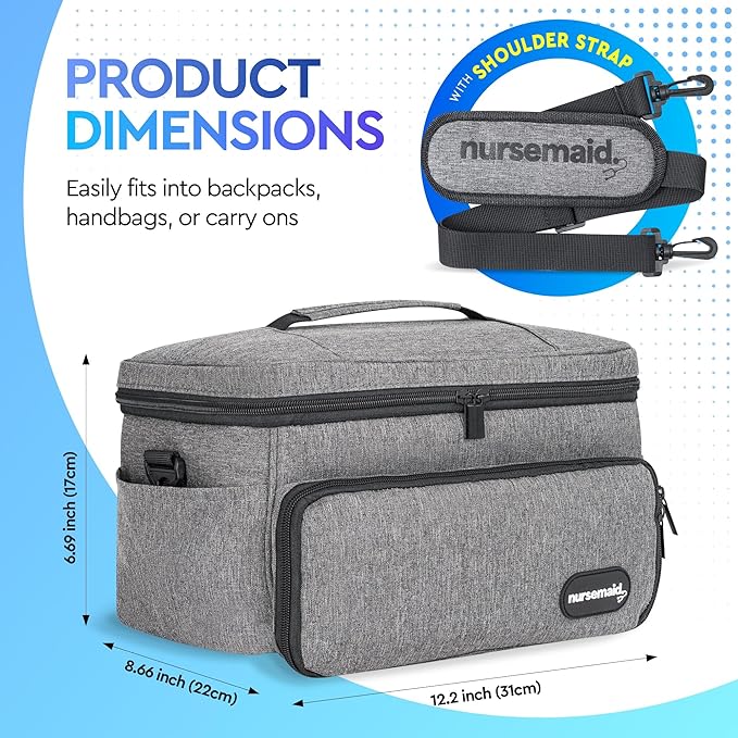 Medicine Bag with 7-Day Pill Organizer & Medical ID Card | Insulin Cooler Travel Case & Med Bag with Temp Control & Zipper Pouch for Injectables | Cold Storage Medicine Organizer