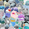 BulbaCraft 100Pcs Manatee Stickers and Laptop Decals for Water Bottles - Waterproof Vinyl Manatee Stickers, Gifts for Women & Men