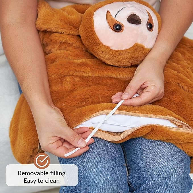 ODOXIA Weighted Lap Pad for Kids | Calming & Comforting | Weighted Lap Animal | Sloth Buddy | Sensory Weighted Animals | Weighted Lap Blanket for Sensory Needs | Carrying Bag Included | 5 Lbs