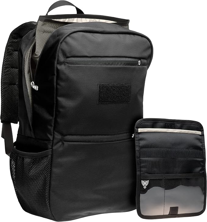 Xtreme Sight Line ~ Xecutive Transport Faraday Backpack/Small LITE Faraday Bag Combo ~ Shoulder Strap Included ~ Tracking/Hacking Defense ~ Stone