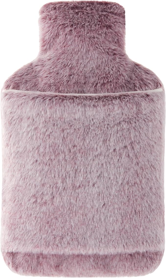 samply Hot Water Bottle with Cover - 2L Hot Water Bag with Hand Pocket, for Hand Feet Warmer, Pink