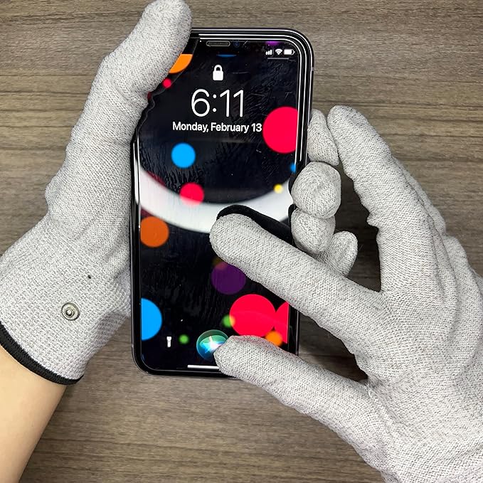Conductive Gloves Faraday Cage Anti-Radiation RF Shielding Protection for Hands and Wrists Use with Touch Screens, Keyboards 1 pair