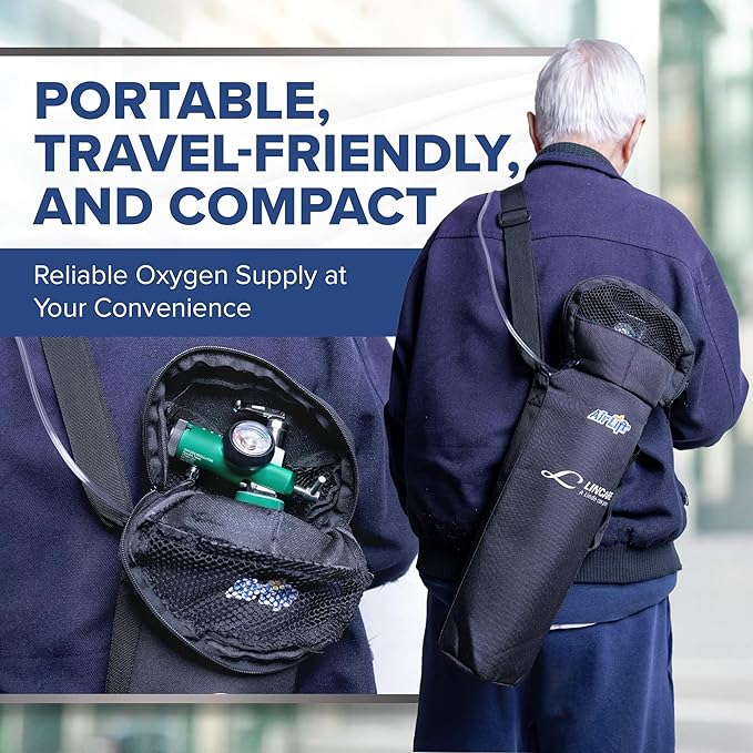 Medfex Oxygen Tank Complete Set | 425 Liter Capacity - Travel Size Kit USA
