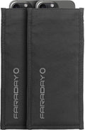 Faraday Defense Faraday Bag Jacket Pro | Magnetic Closure, Shielding - Law Enforcement & Military, Travel & Data Security, Privacy, Anti-Tracking Anti-Hacking Black (2 Pack Phone Vertical)