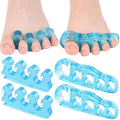 Dr. JK- ToePal Gel Toe Separator, 4 Pairs, Blue, Toe Spacers, Bunion Corrector