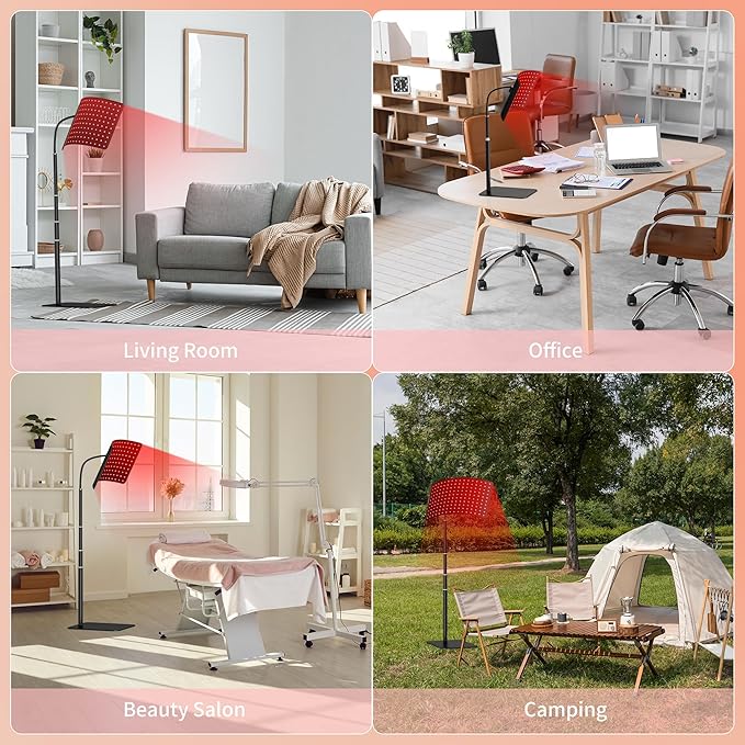 Red Light Therapy for Body, Infrared Light Therapy Panel with Stand, Red Light Therapy Lamp, 660nm Deed Red Light and 850nm