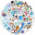 BulbaCraft Winter Stickers - Snowflake Stickers - Winter Party suppliess - Penguin Decals, Snowman Decals, Snow Gifts, Gifts for Women & Men