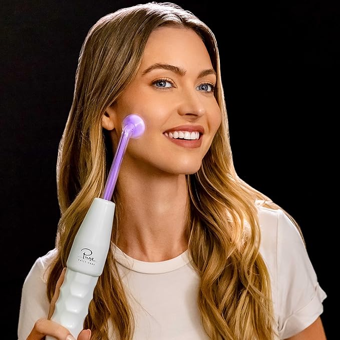 4-Piece Fusion Wand Acessory Set for Nuderma Wands - NuDerma NOT Included - Neon & Argon Fusion Glass applicators for Nuderma – High Frequency Upgraded Fusion Wand Set Compatible with Nuderma Systems