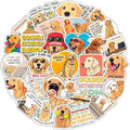 100Pcs Golden Retriever Stickers for Water Bottle, Laptop - Golden Retriever Gifts, Party Supplies & Decorations - Dog Stickers and Decals - Gift for Women & Men