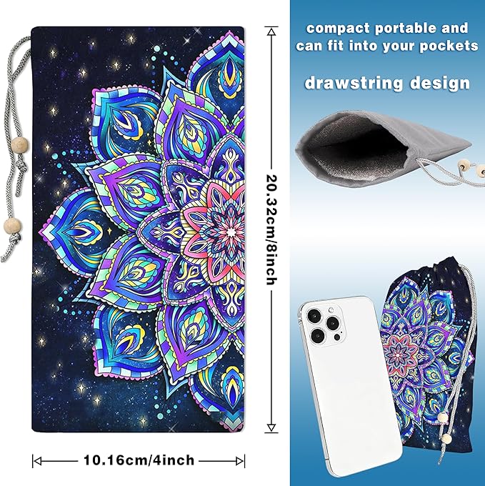 EMF Shield Sleeve for Cell Phone Reduce Signal Anti-EMP Pouch Against Radiation, EMF, 5G, RFID Blocking 4x8 Inch Mandala Phone Sleeve Bags