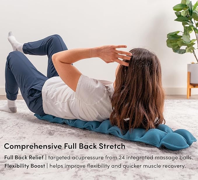 Halo Spine Stretcher for Back Pain Relief, Full Back Decompression, Upper and Lower Back Stretcher, Spine Alignment, and Deep Tissue Acupressure Therapy with 24 Massage Balls