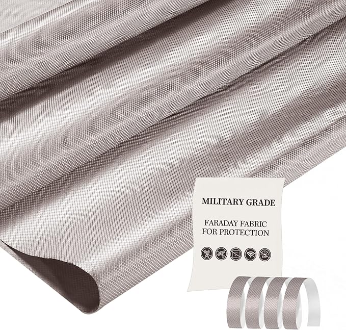 Faraday Fabric Military Grade Faraday Cage 43" W×118" L for Cell, Anti Theft Swipe Card, Anti Theft Car Protection, Home Security