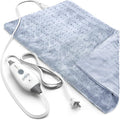 Pure Enrichment® PureRelief Deluxe Heating Pad (12" x 24"), Full Body Therapy Pad with 4 InstaHeat Settings, Soft Machine-Washable Microplush Fabric and 2-Hour Auto Safety Shut-Off (Rain Blue)