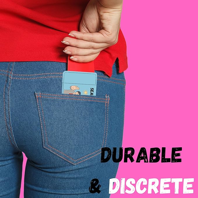 The Cute Case Cute Birth Control Pill Case Holder- 4.4 x 3 Inches Birth Control Case Holder for Women - Portable Travel Organizer for Business Card, Pills, Medicine, Money, Discrete