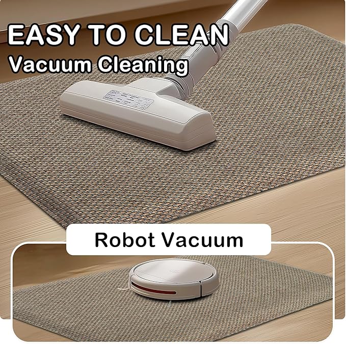 Kitchen Mats 2PCS Cushioned Anti-Fatigue Kitchen Mats for Floor Non Slip Kitchen Rugs Absorbent Foam Comfort Standing Mat for Front of Sink, Office, Laundry(Grey/Green, 17.3"x28"+17.3"x47")