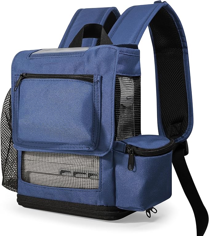 O2TOTES Premium Backpack – Fits Inogen One G5 & Inogen Rove 6, Lightweight with Padded Straps & Zippered Bottom