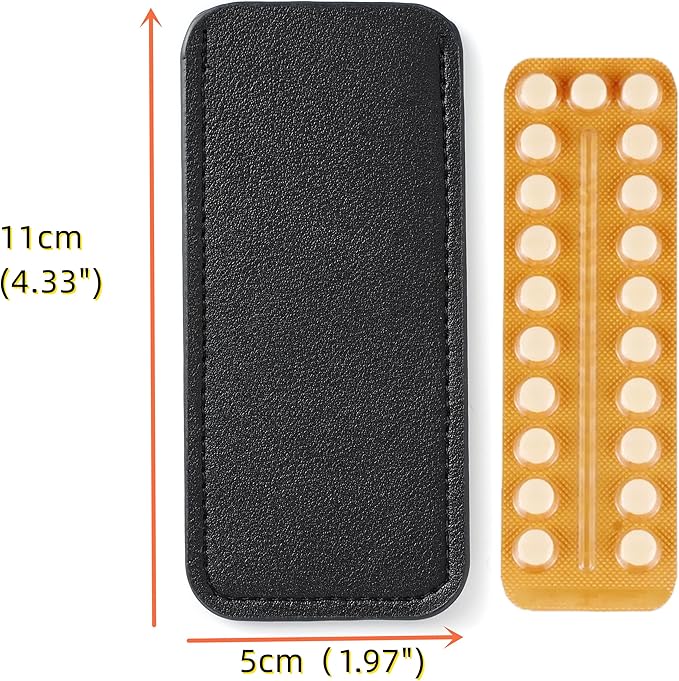 Birth Control Pill Case Holder for Mini Pill Packets 5cm x 11cm (Purple)