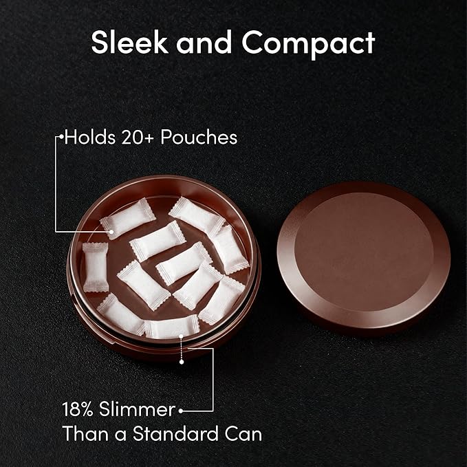 Aluminum Zyn Can – Slim Metal Zyn Container for Pouches & Snus | Core Series | Bronze