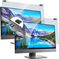 ZYY 2 Pack 23-24 Inch Computer Screen Blue Light Blocker for Diagonal 23,23.6,23.8,24 Inch Monitor, UV Blocking Filter(21 1/4x13 3/8) for Eye Strain,Hanging Anti Blue Light Screen Protector
