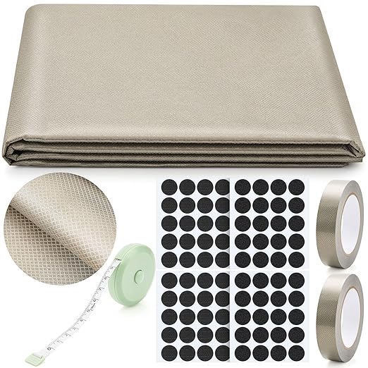 Faraday Fabric Set Faraday Cloth 43''x 236'' with 2pcs 787'' Faraday Tape DIY Faraday Bag for Home Military Grade Nickel Copper for Protection