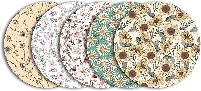 Glucomart Adhesive Patches for Freestyle Libre 3, Lingo, Instinct, Dexcom G7 & Stelo (5 Count) – Strong CGM Patches, Waterproof & Sweatproof, 15-Day+ Hypoallergenic Overpatch (Meadow Floral)