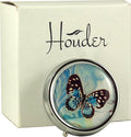 Designer Pill Box by Houder - Decorative Pill Case with Gift Box - Carry Your Meds in Style (Blue Butterfly)