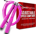 WOD Nation Aluminum Handle High Speed Adjustable Jump Rope for Women and Men - Perfect Skipping Rope for Boxing, Fitness, Workout